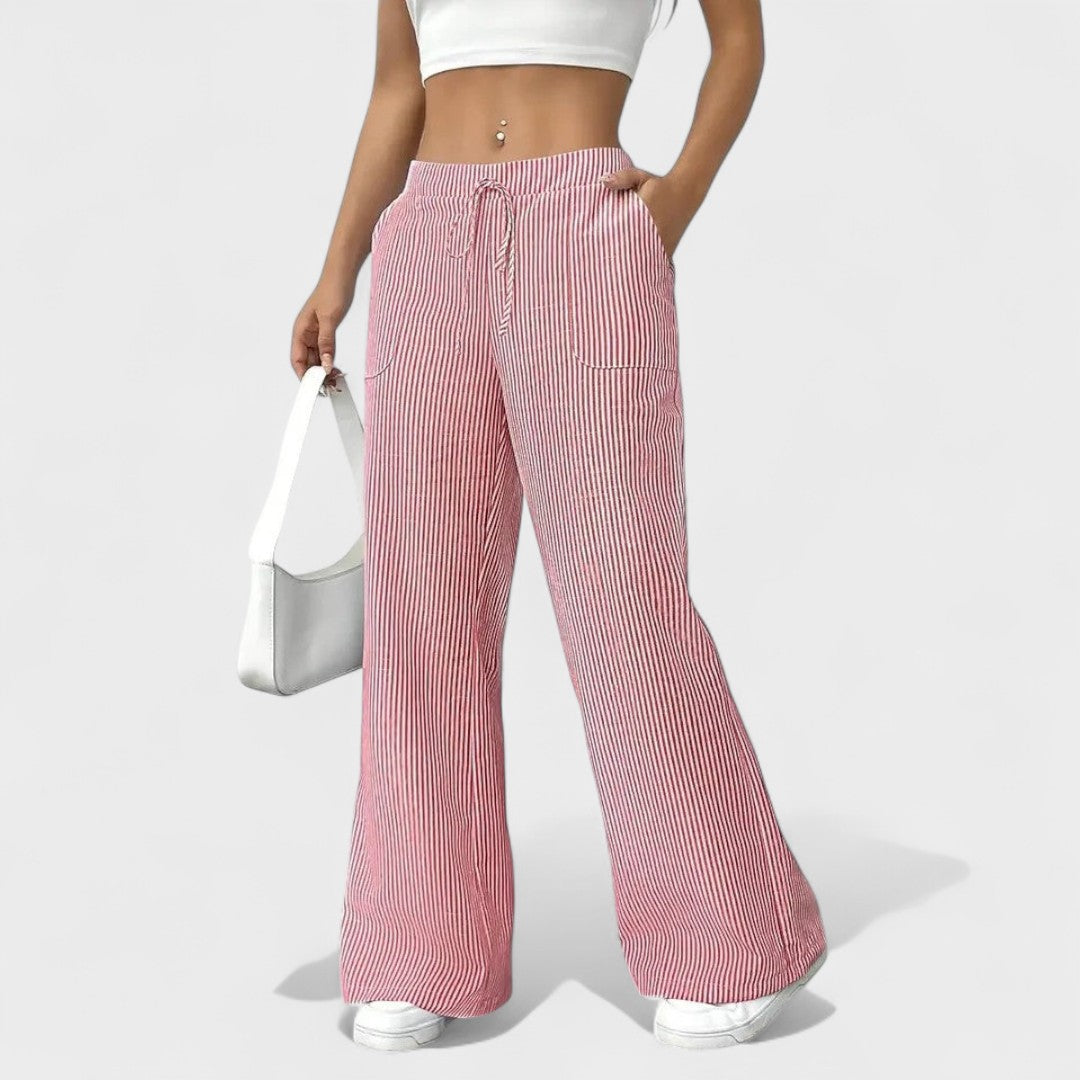 Maria - Pantalones anchos y cómodos con detalles elegantes