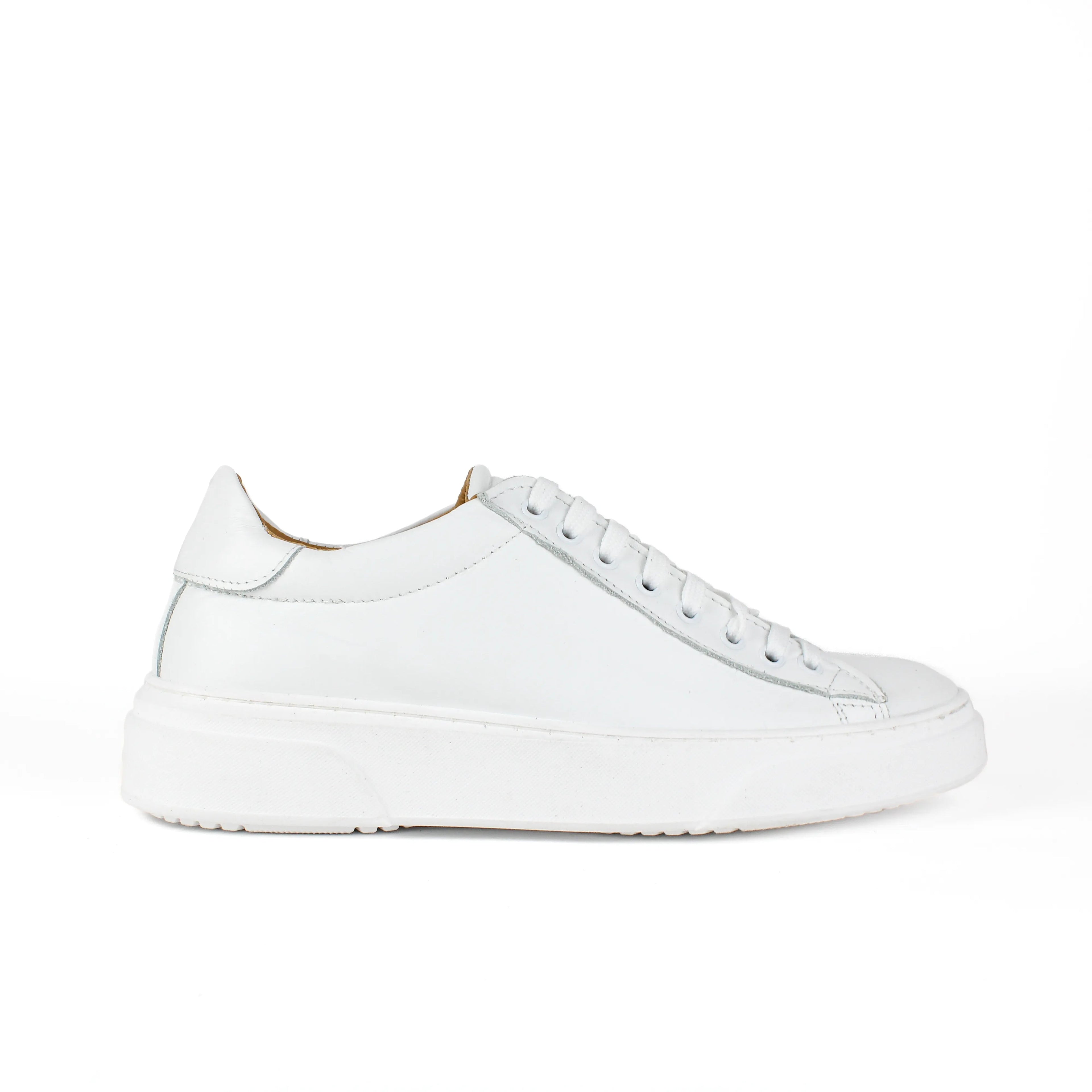 Zapatillas Londres de piel blanca