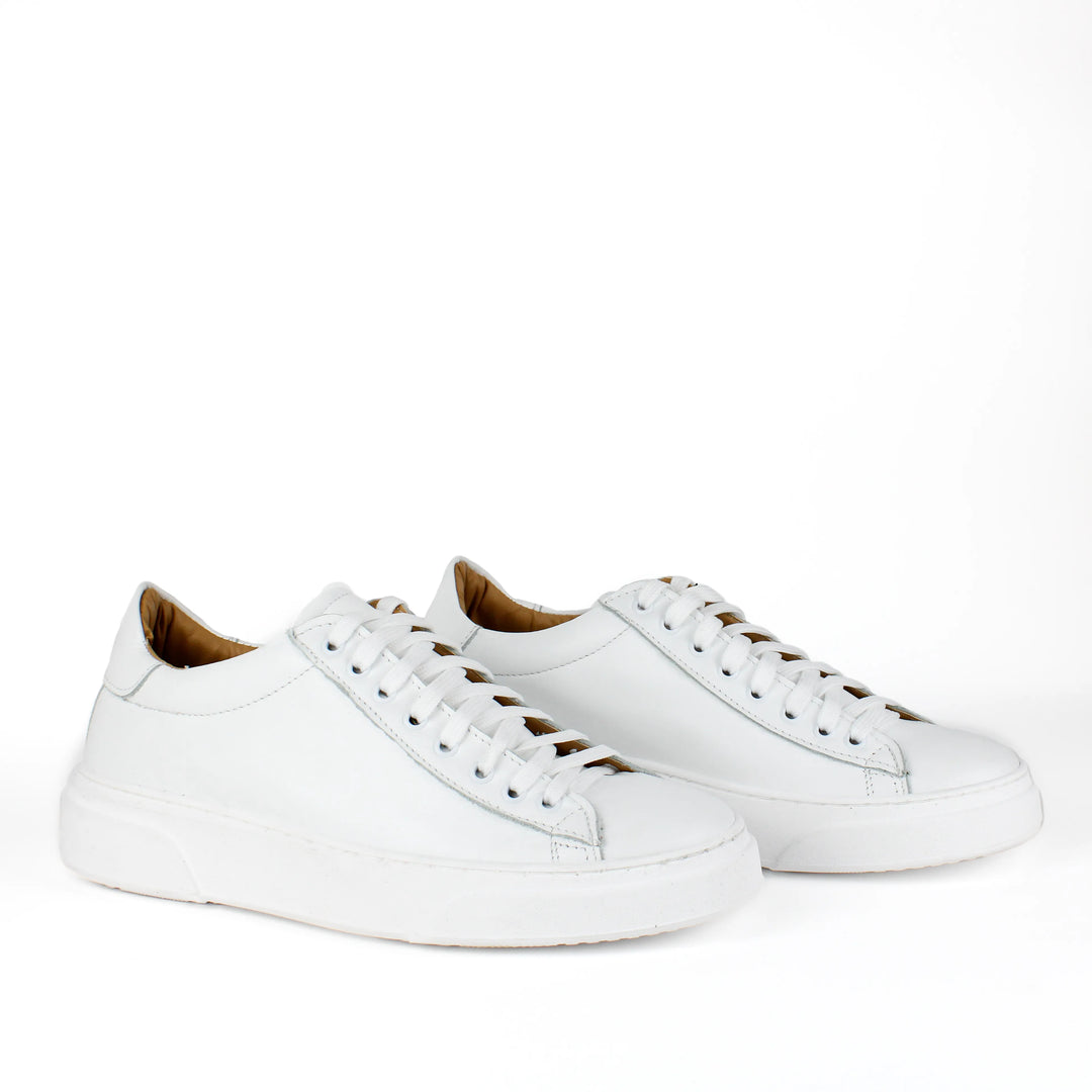 Zapatillas Londres de piel blanca