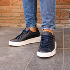 Zapatillas Londres de piel azul