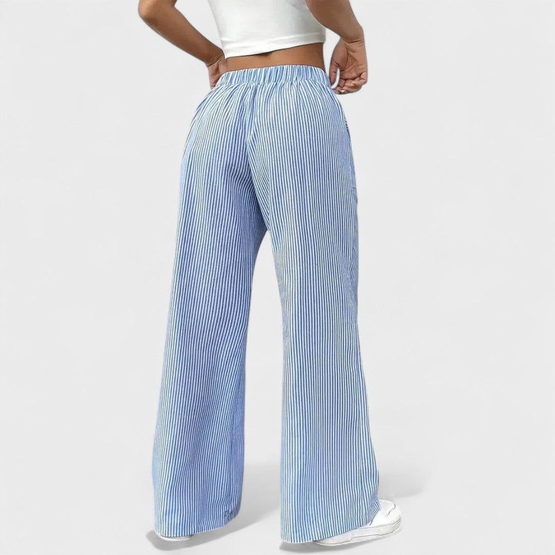 Maria - Pantalones anchos y cómodos con detalles elegantes