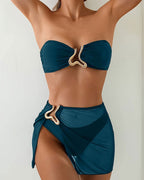 Bikini con hebilla de metal desmontable