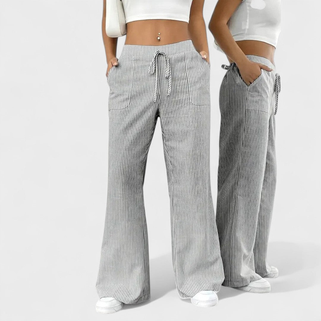 Maria - Pantalones anchos y cómodos con detalles elegantes