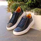Zapatillas Londres de piel azul