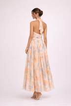 CAMILA - Vestido halter en tonos acuarela