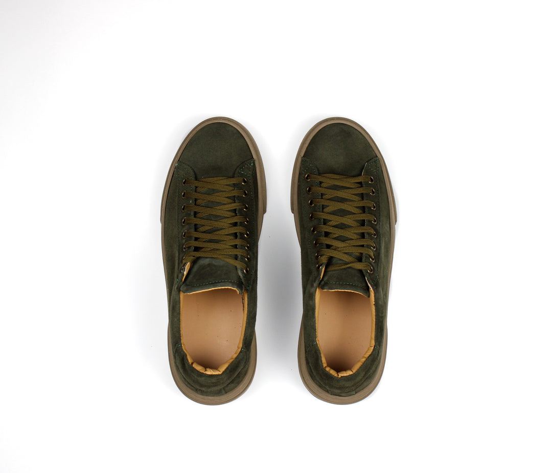 Zapatillas Londres de ante verde