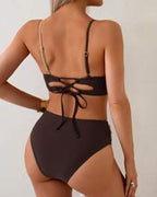 Bañador de Cintura Alta Sexy con Sujetador Triangular
