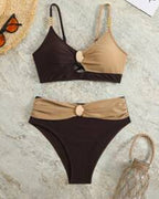 Bañador de Cintura Alta Sexy con Sujetador Triangular