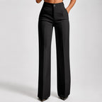 Pantalones de traje de mujer con cintura alta