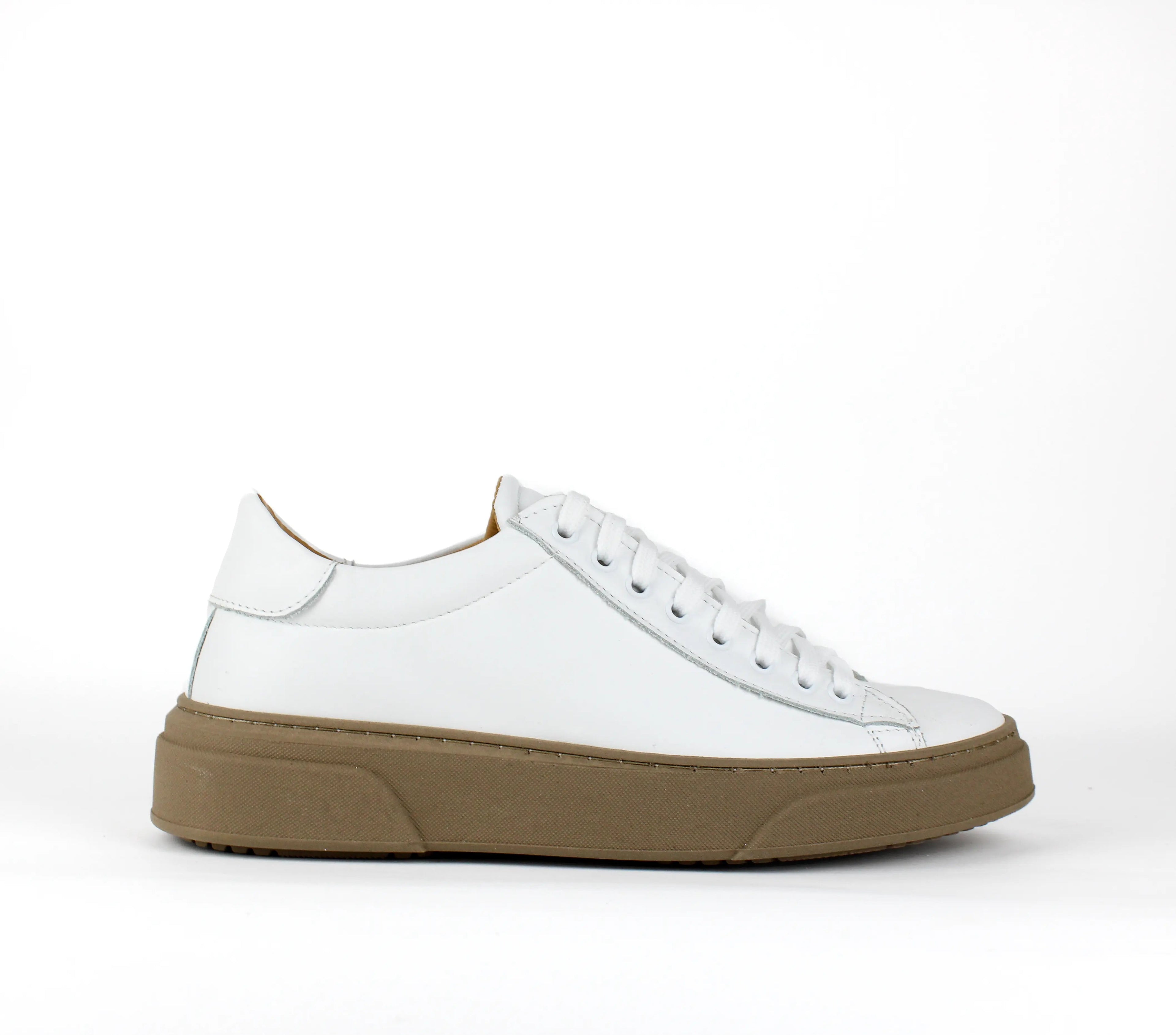 Zapatillas Londres de piel blanca