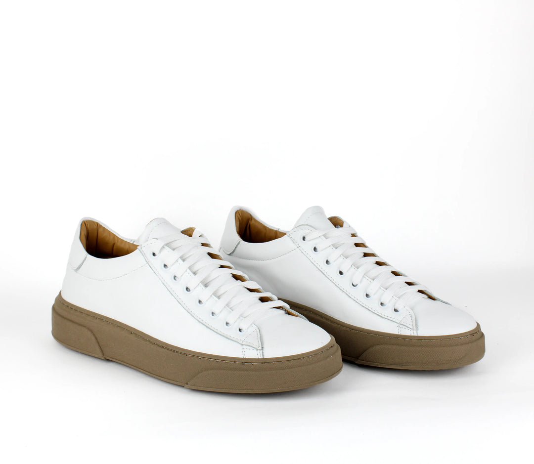 Zapatillas Londres de piel blanca