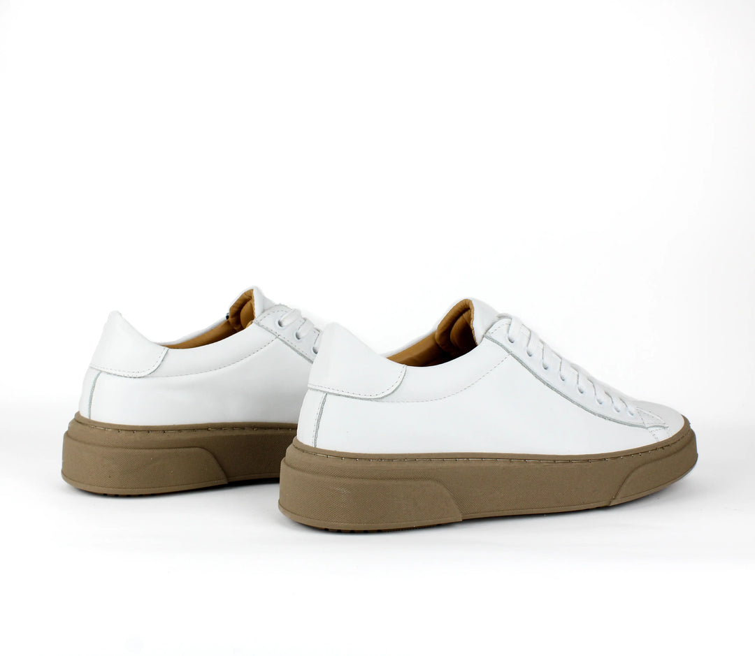 Zapatillas Londres de piel blanca